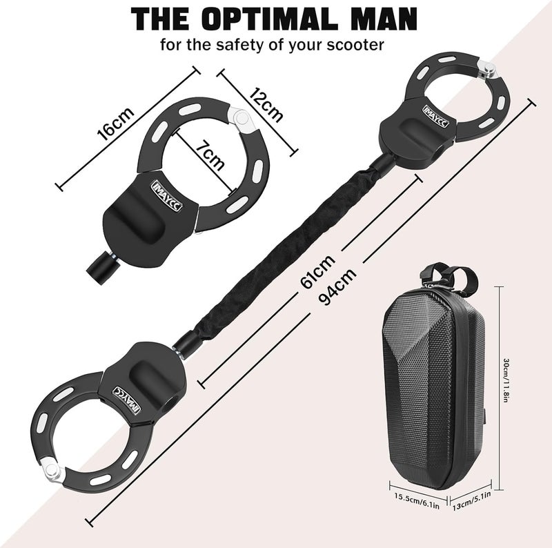 IMAYCC Scooter Chain Lock, Bike Lock, Electric Scooter Accessories, Security Anti-Theft Bike Lock, Chain Lock for Electric Scooter, Motorcycle, Bicycle - Image 3
